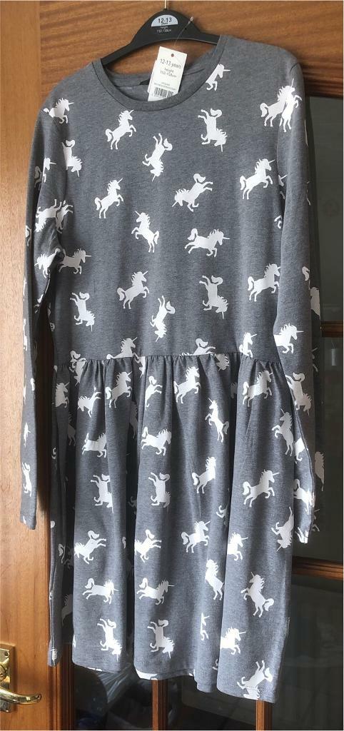 George 12-13 years unicorn print dress 